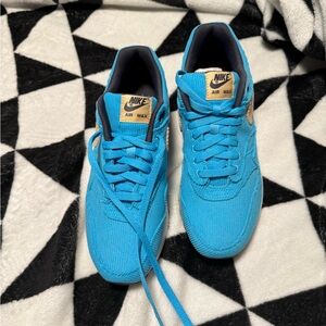 Nike Blue Athletic Sneakers with Suede Finish